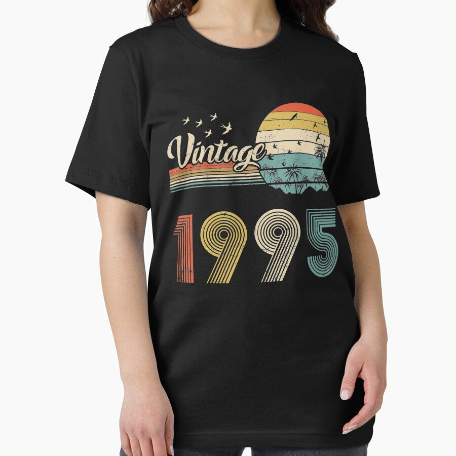 Vintage 1995, Born in 1995 Birthday Retro Design,26th Birthday Gift, 26 Years Old by MN-Shop0123 T-Shirts,... (Image 2)