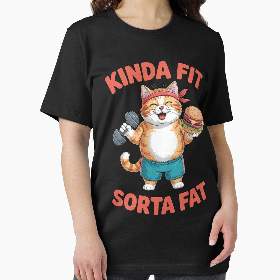 Kinda Fit Sorta Fat Gym Cat by Veroniadic