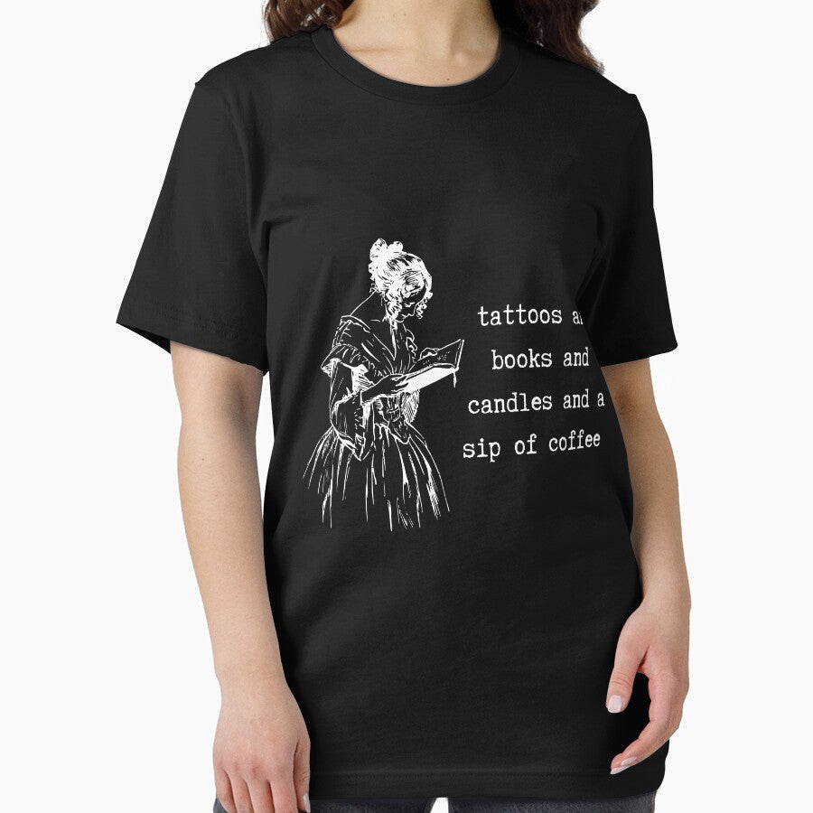 Tattoos, Books, Candles and Coffee by KyleNesas T-Shirts, Hoodie, Sweatshirt | BlankRebels.com (Image 2)