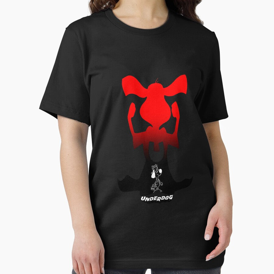 Underdog Cartoon Superhero Red Silhouette Minimalist by Moonpaw-Whimsy