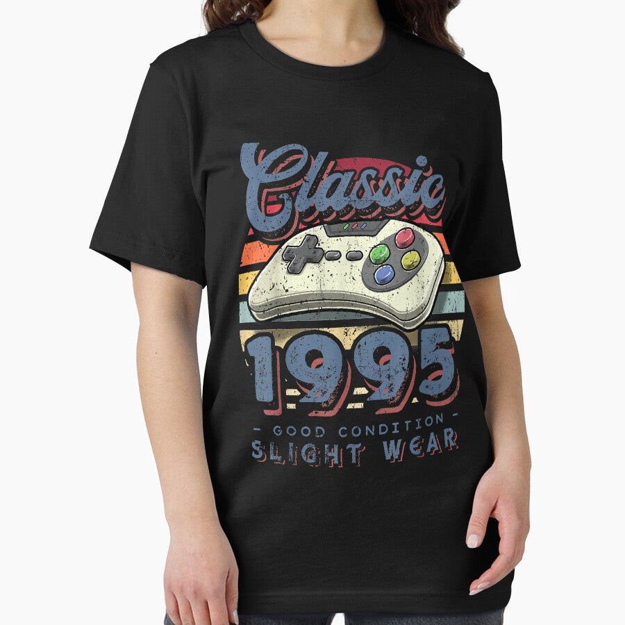 Classic 1995 27th Birthday Retro Video Game Controller Gamer by ShodweLNG T-Shirts, Hoodie, Sweatshirt (Image 2)