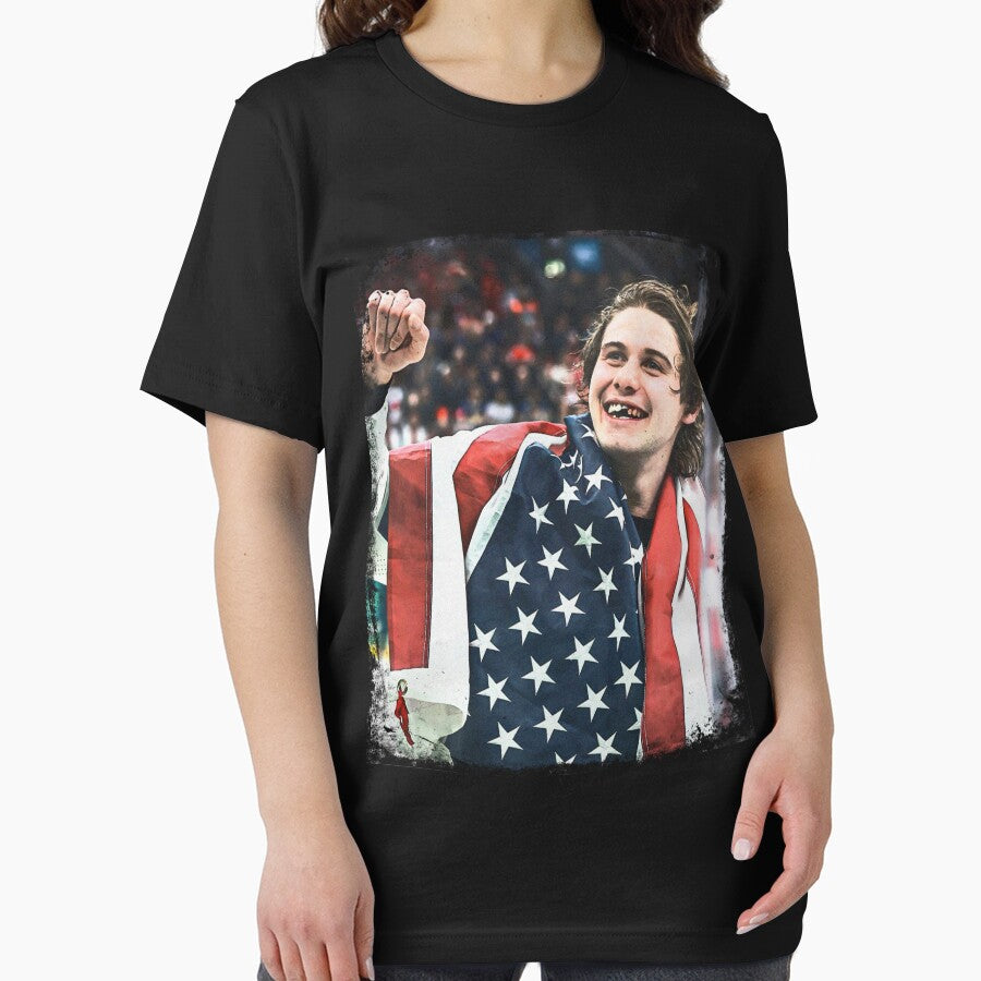 Jack Hughes Golden Goal USA Hockey by ClarenceGarza T-Shirts, Hoodie, Sweatshirt | BlankRebels.com (Image 2)