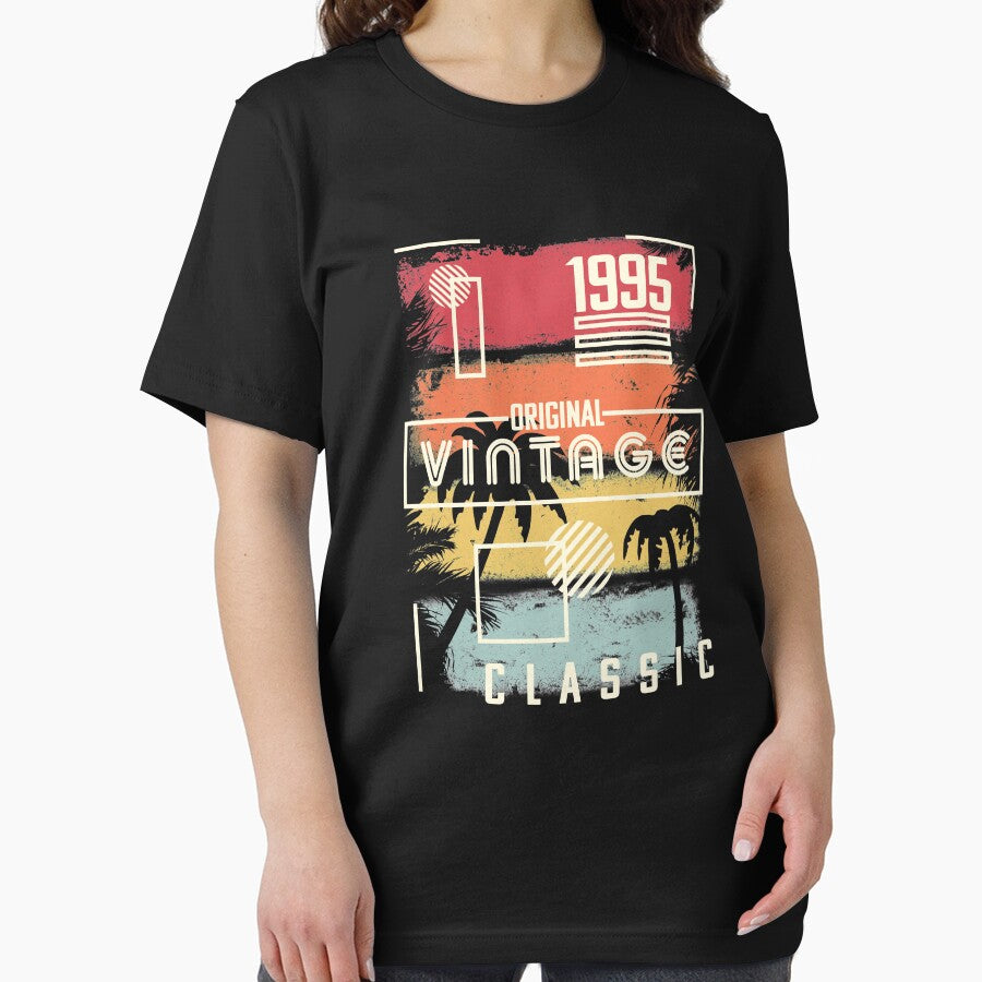 1995 Print. Vintage Birthday Gift, Retro, Palm Tree Beach Graphic by PackAPunch T-Shirts, Hoodie, Sweatshirt (Image 2)