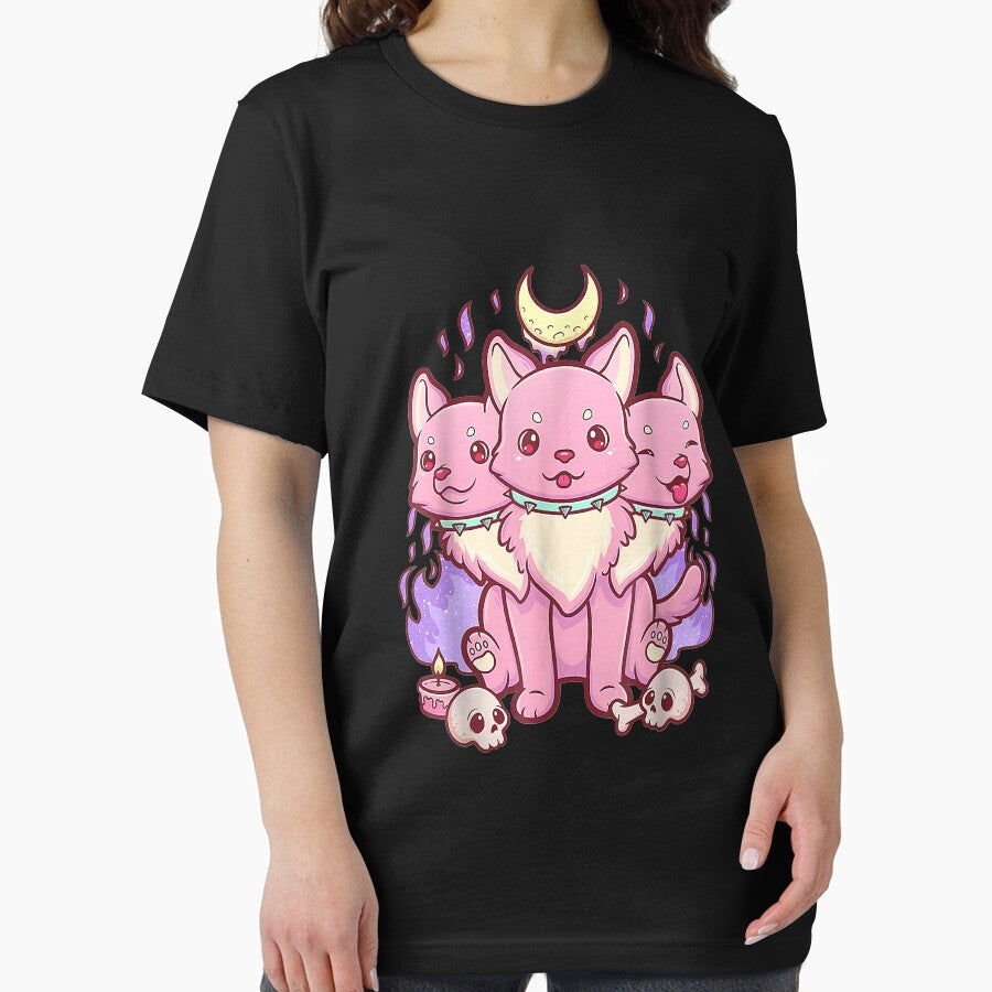 Kawaii Pastel Goth Cute Creepy 3 Headed Dog by selmacarolg T-Shirts, Hoodie, Sweatshirt | BlankRebels.com (Image 2)