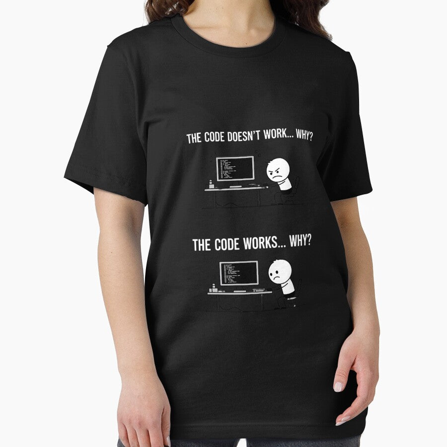 Programmer Joke Coding Works Doesn’t Work by FndPardaL T-Shirts, Hoodie, Sweatshirt | BlankRebels.com (Image 2)