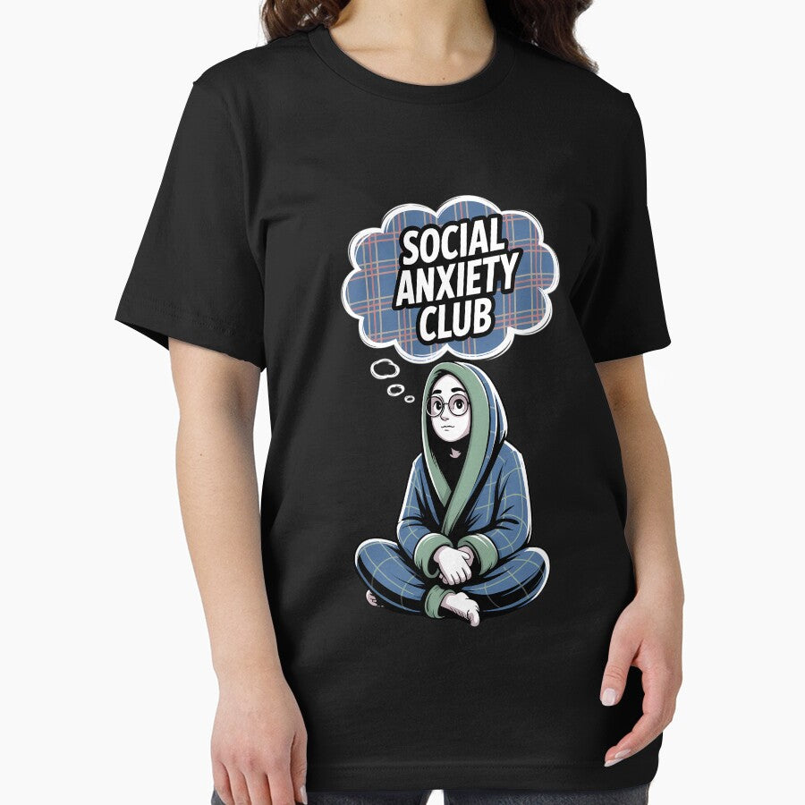 Social Anxiety Club Anxious and Depression Aware by aidenpier T-Shirts, Hoodie, Sweatshirt | BlankRebels.com (Image 2)