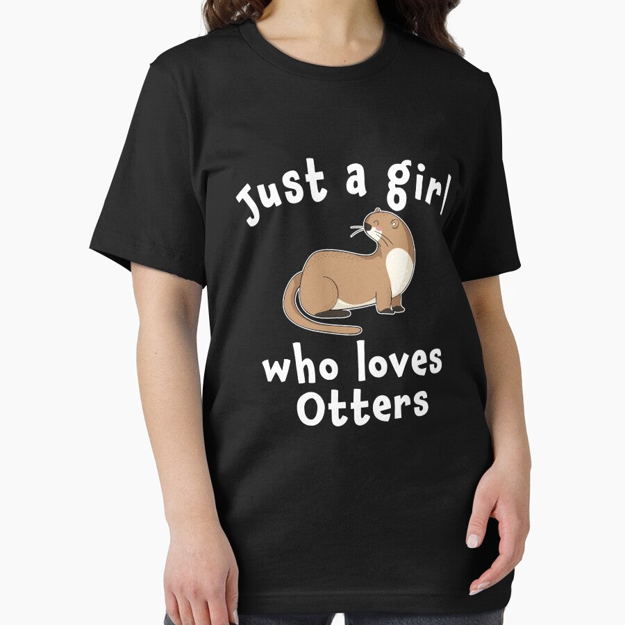 Cute Just a girl who loves otters design by LGamble12345 T-Shirts, Hoodie, Sweatshirt | BlankRebels.com (Image 2)