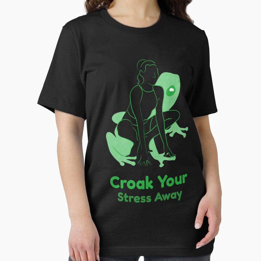 Frog Pose, Croak Your Stress Away by LyricsWear T-Shirts, Hoodie, Sweatshirt | BlankRebels.com (Image 2)