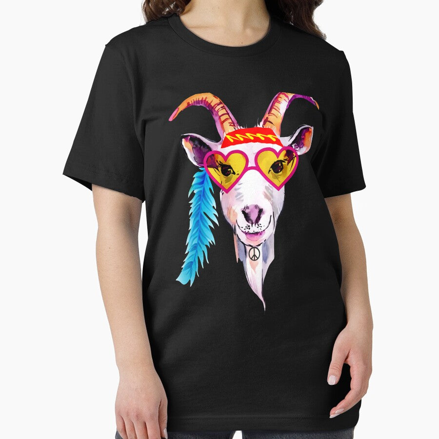 Goat Hippie Peace - Goat Hippie - T-Shirt by BurauOsborn