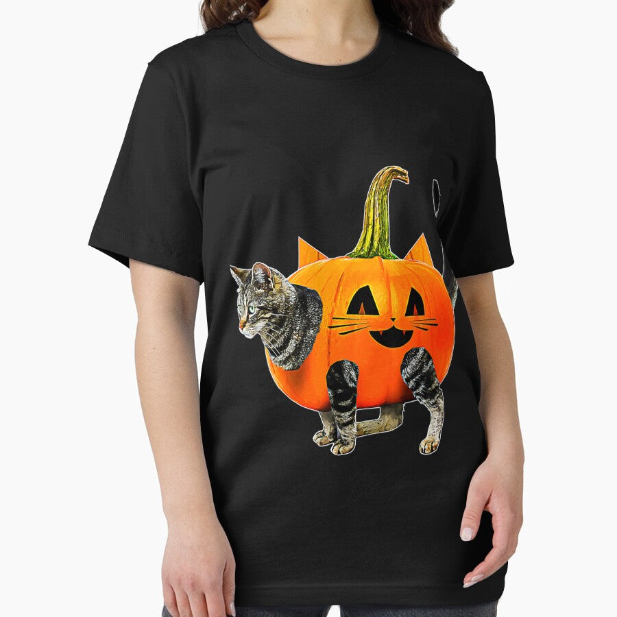 Funny Halloween Pumpkin Cat by Garland MKnottJr T-Shirts, Hoodie, Sweatshirt | BlankRebels.com (Image 2)