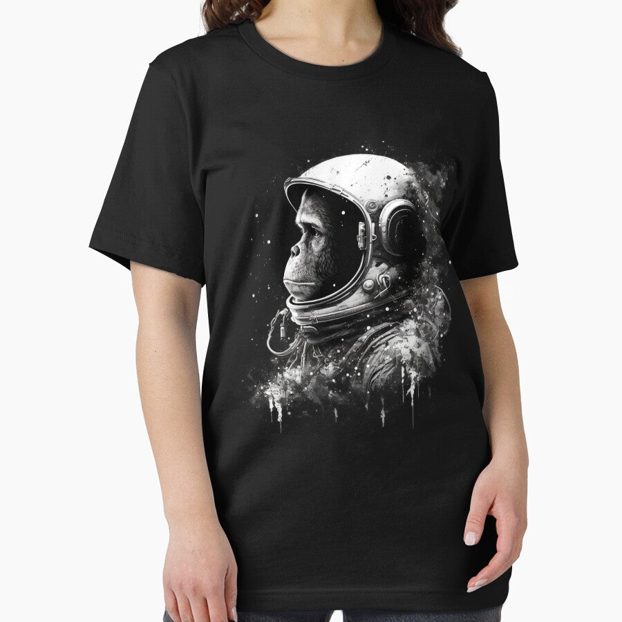 Space Monkey - Black and White Art by Top Seller ⭐⭐⭐⭐⭐ 5/5 T-Shirts, Hoodie, Sweatshirt | BlankRebels.com (Image 2)