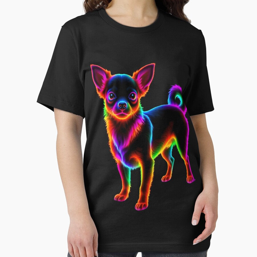 Trippy Neon Chihuahua – Vibrant Psychedelic Dog Design by WHConwayDesigns