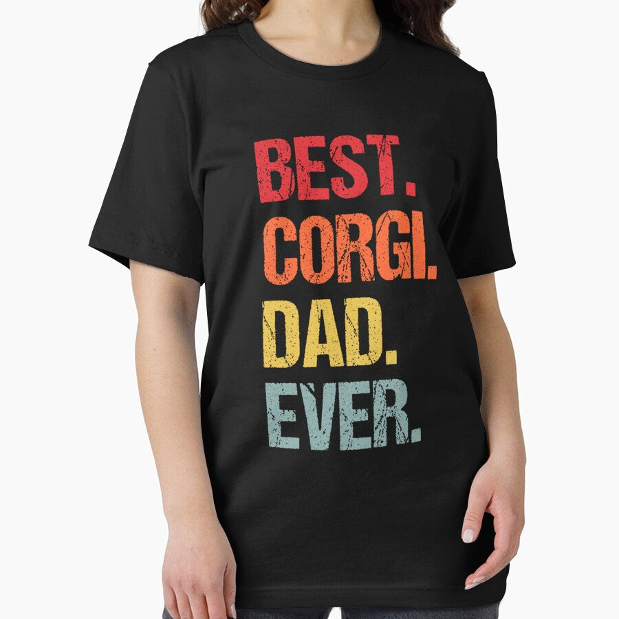 Vintage Best Corgi Dad Ever Happy Fathers Day Funny Dog Lovers by Louisa Kohler T-Shirts, Hoodie, Sweatshirt (Image 2)