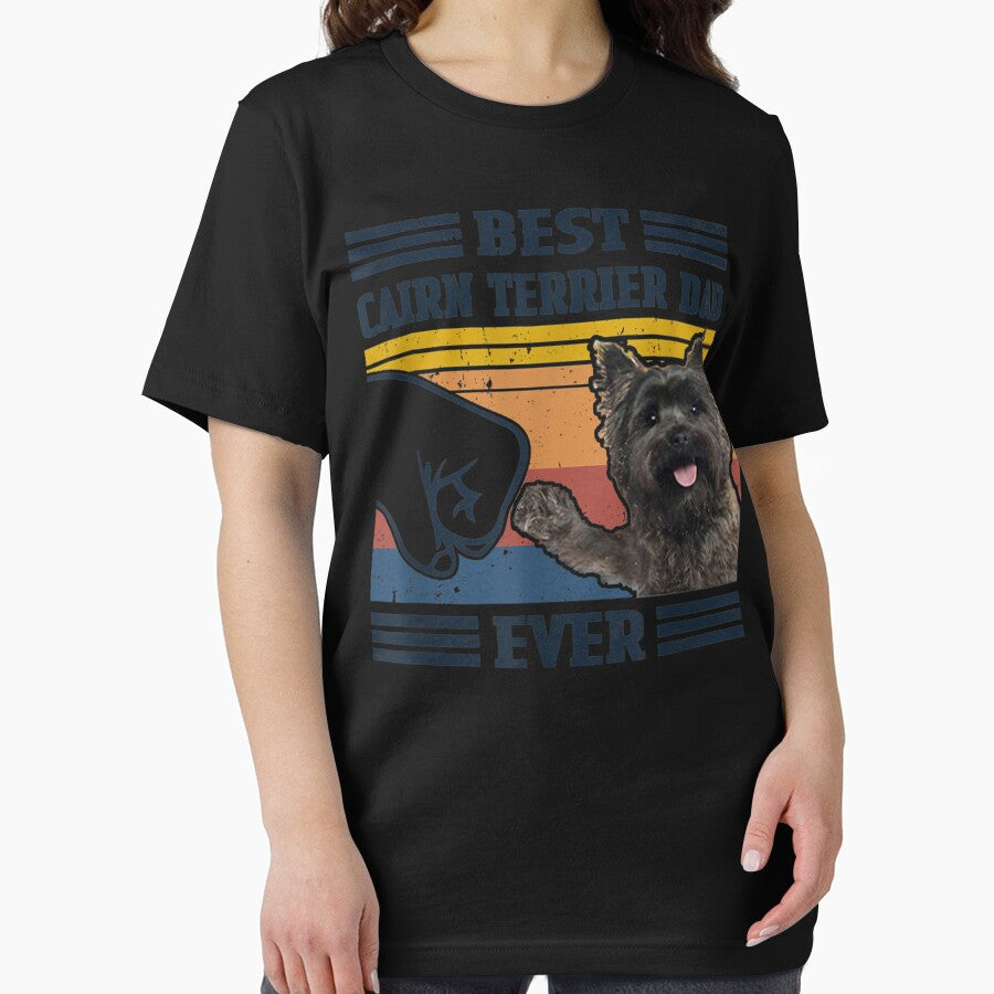 Dog Vintage Best Cairn Terrier Dad Ever Father's Day by minhyroa T-Shirts, Hoodie, Sweatshirt | BlankRebels.com (Image 2)