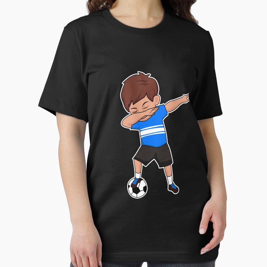 Dabbing Soccer Player Blue Soccer Sports Team Athletic Soccer Athlete Coach by VollLaser