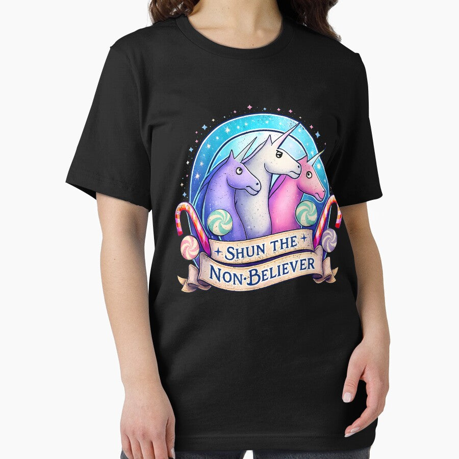 Funny Shun The Non-Believers Unicorn Candy Trendy Sarcasm by jakaun T-Shirts, Hoodie, Sweatshirt | BlankRebels.com (Image 2)