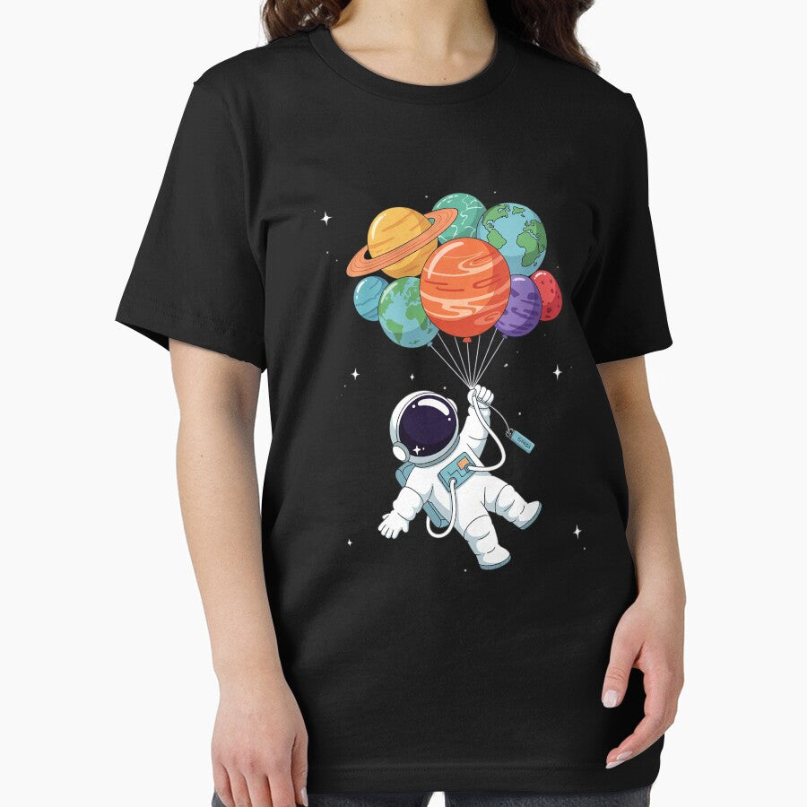 Astronaut Holding Planet Balloons Solar System Space T-Shirts, Hoodie, Sweatshirt