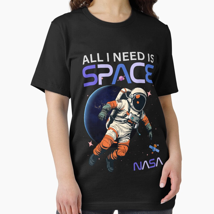 Funny Space Pun Shirt – Retro NASA Astronaut Floating in Galaxy | Introvert Humor by Cree8if Hoodie, Sweatshirt (Image 2)