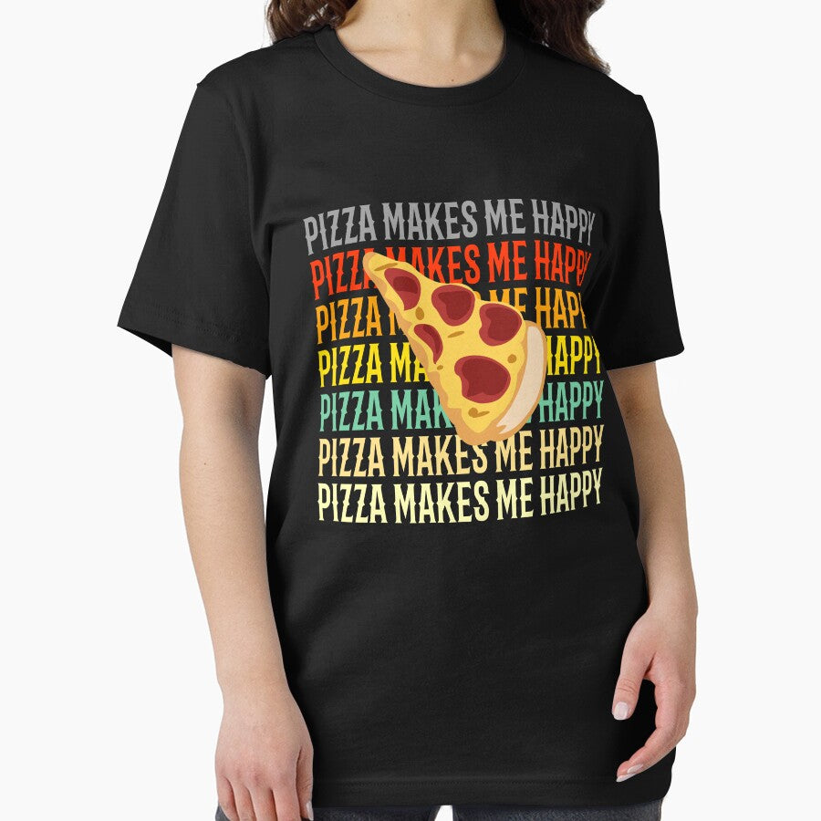 Pizza makes me happy - funny merchandise for pizza lovers by ViVedX T-Shirts, Hoodie, Sweatshirt | BlankRebels.com (Image 2)