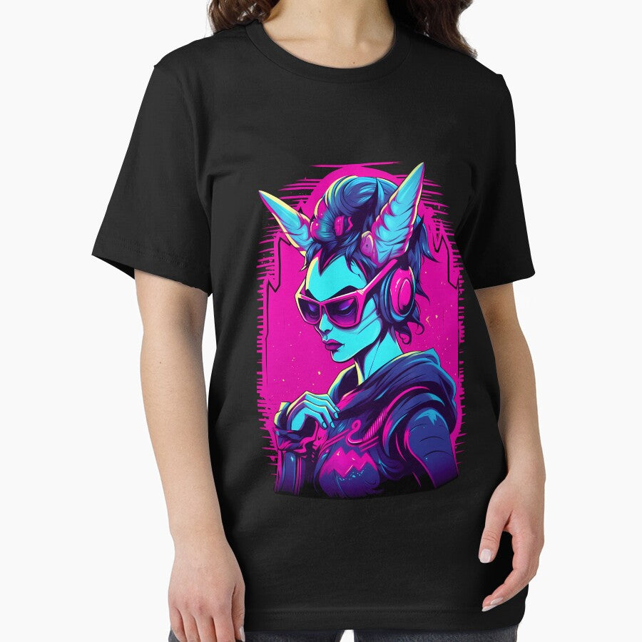 Synthwave Seduction: Retro Succubus Demon by BrobocopPrime T-Shirts, Hoodie, Sweatshirt | BlankRebels.com (Image 2)