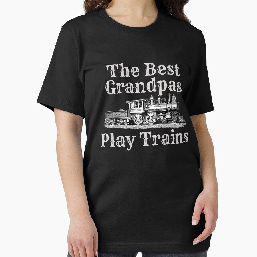 The Best Grandpas Play Trains, Steam Engine Locomotive, for Grandfather Birthday Christmas Father's Day Gift by... (Image 2)
