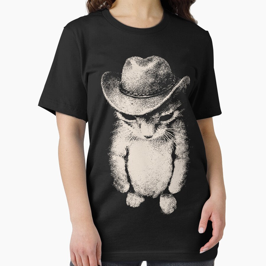 Cowboy Sad Kitten Meme Standing Cat by RandyHaskins T-Shirts, Hoodie, Sweatshirt | BlankRebels.com (Image 2)