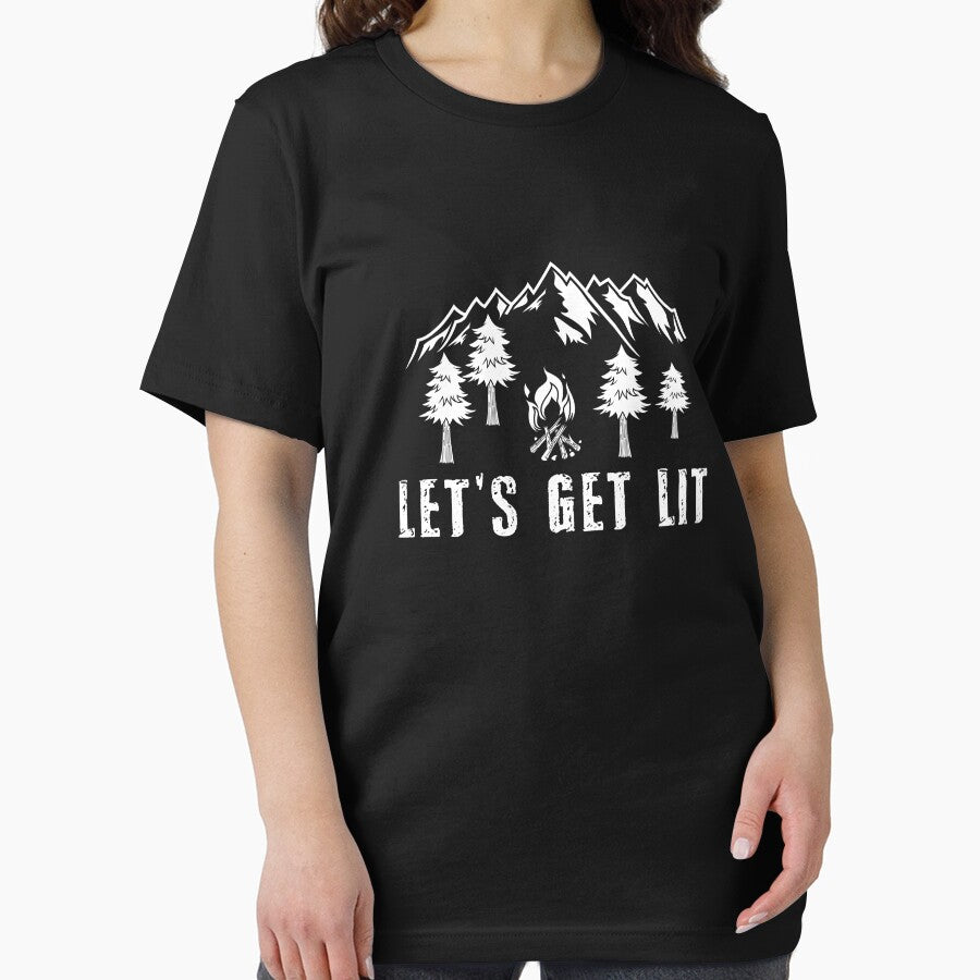 Let's Get Lit, Campfire Camping Gift- Funny Camping Shirt ,Camping Tees, Camp T shirt, Camping Shirt For Men... (Image 2)