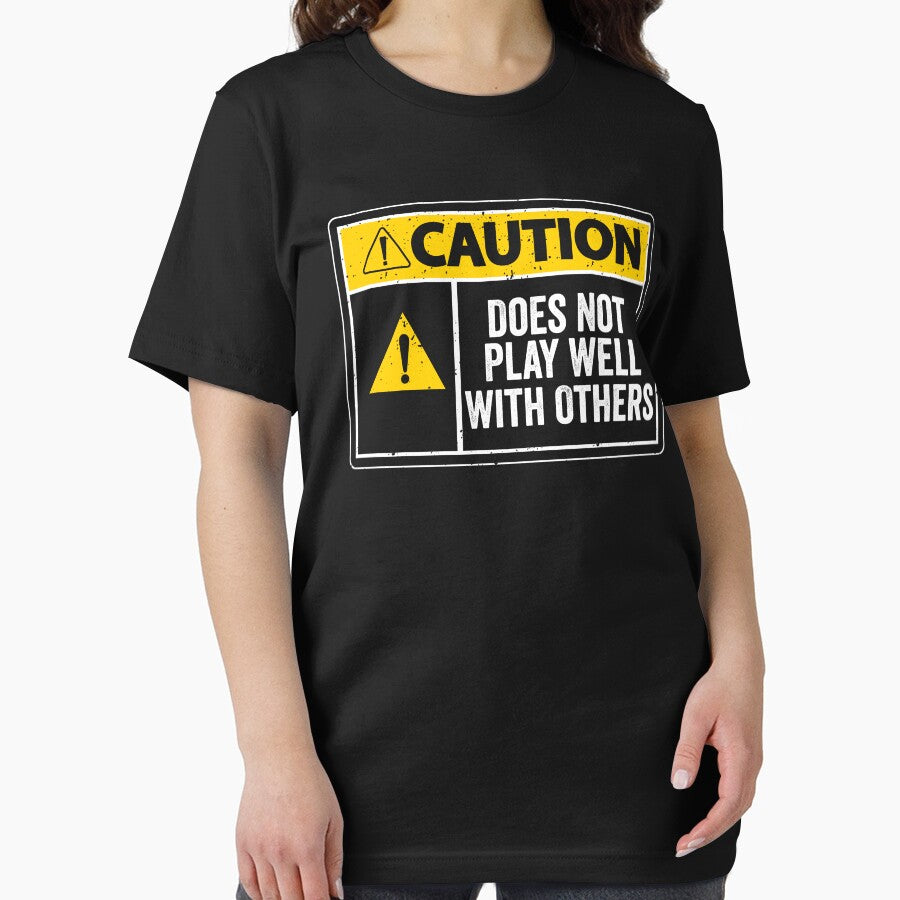Caution does not play well with others - funny introvert by xfortvnatx T-Shirts, Hoodie, Sweatshirt (Image 2)