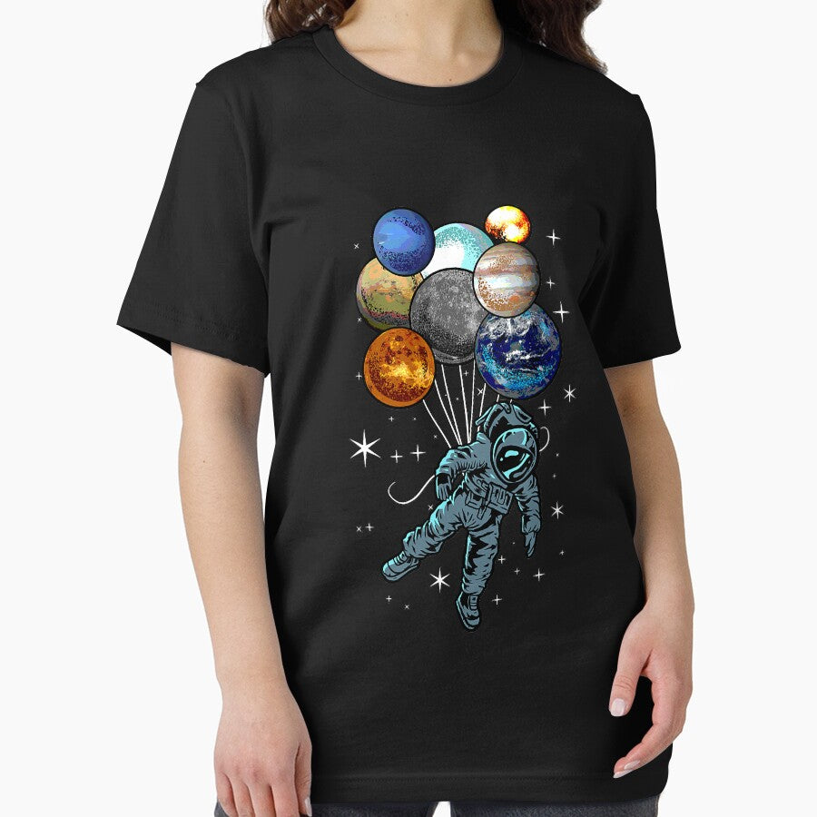 Astronaut Space Balloons Moon Mars Planets by shannange T-Shirts, Hoodie, Sweatshirt | BlankRebels.com (Image 2)