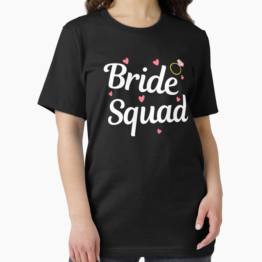 Bride Squad Design - Stylish & Sassy Graphic for Bridal Crew on Black by Pixie-agenca T-Shirts, Hoodie, Sweatshirt (Image 2)