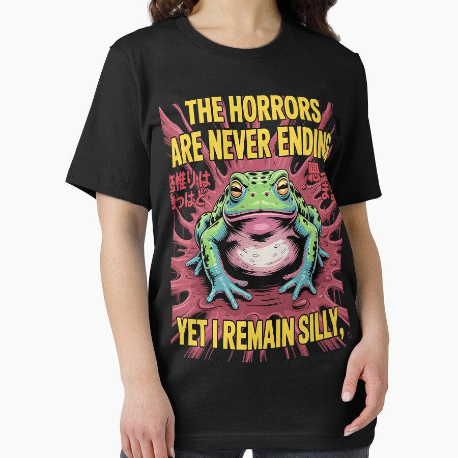 Horrors Are Never Ending Yet I Remain Silly Japanese Frog by jordanjeremie T-Shirts, Hoodie, Sweatshirt (Image 2)
