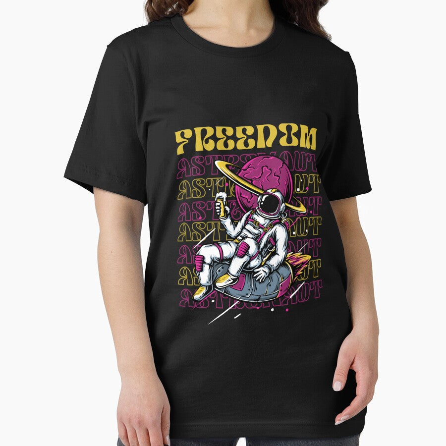 Free Astronaut Floating in Space – Dream & Freedom Design by GAMAPLUS T-Shirts, Hoodie, Sweatshirt (Image 2)