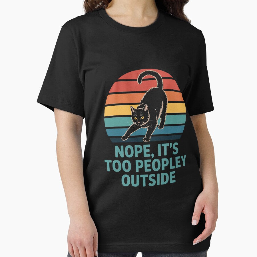 Nope it's too Peopley Outside for Introvert and Cat Lover by ForestMmost T-Shirts, Hoodie, Sweatshirt (Image 2)