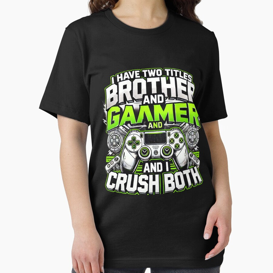 Brother and Gamer - Funny Gaming T-Shirt by Zazoo-prints