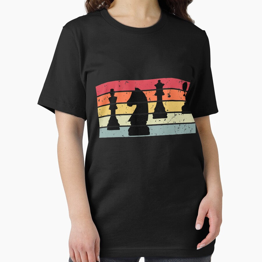 Funny Vintage Chess Club Player Gift Retro Sunset Chess Pieces by Akmloza T-Shirts, Hoodie, Sweatshirt (Image 2)