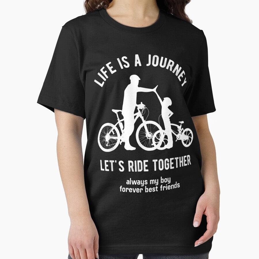 Cycling Dad And Son Bicycle Riding Father And Boy Gift by ArtsByMichelle T-Shirts, Hoodie, Sweatshirt (Image 2)