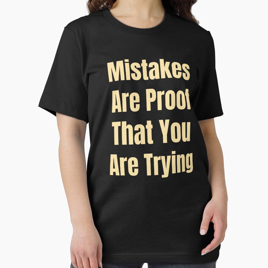 Mistakes Are Proof That You Are Trying | Inspirational Quote | Motivational Quote | Gold Bold by campingforge... (Image 2)