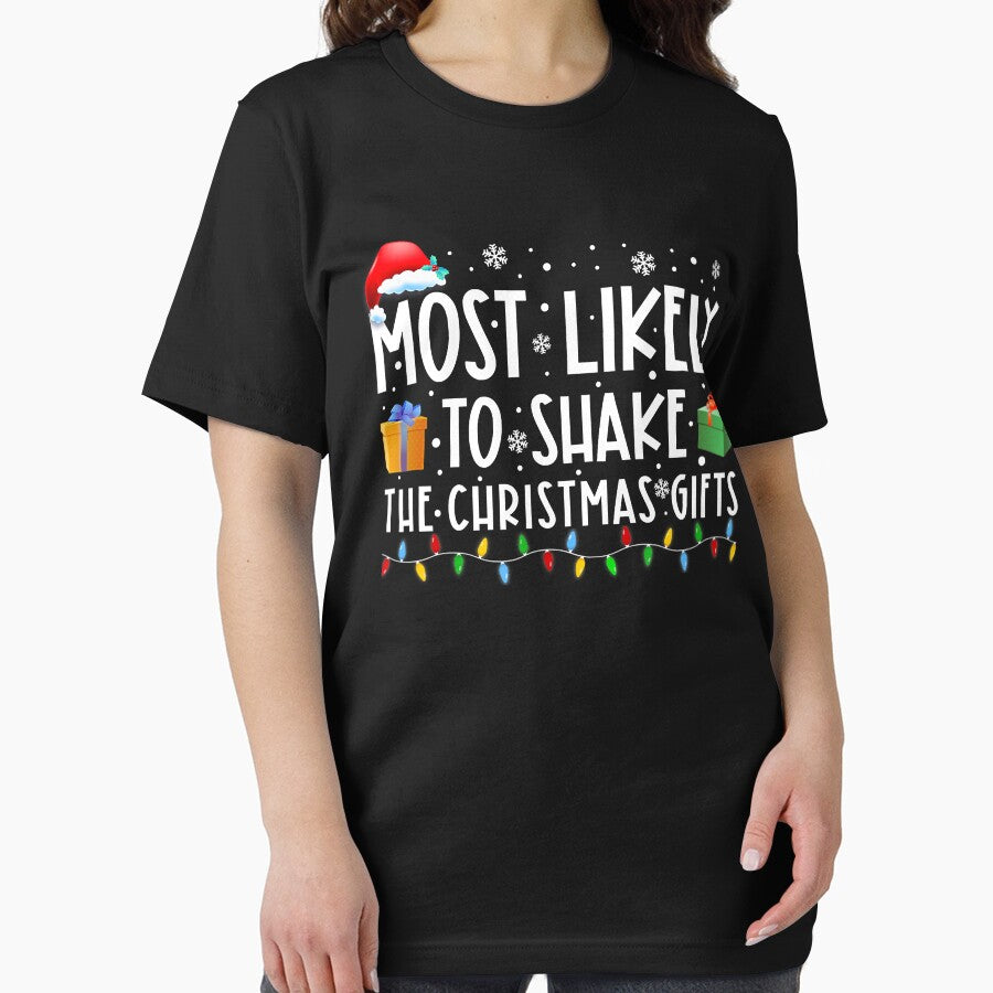 Most Likely To Shake The Christmas Gifts Family Xmas by SethFrancis37 T-Shirts, Hoodie, Sweatshirt (Image 2)