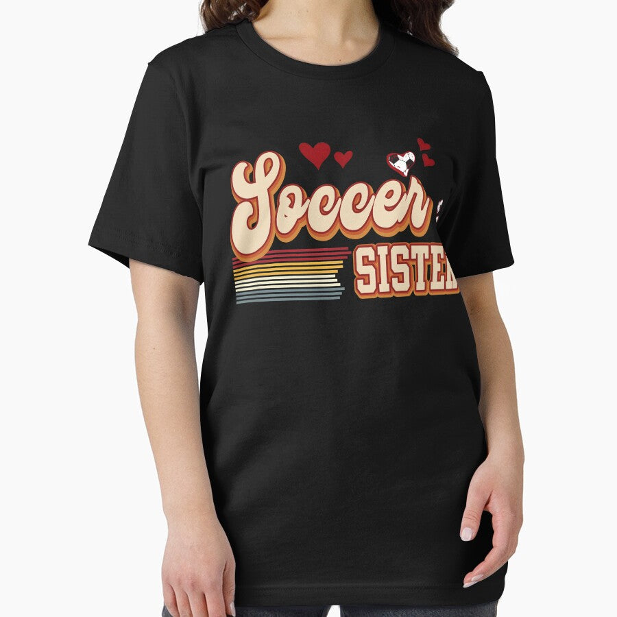 Retro Soccer Sister Vintage Hearts by LarryMBrown