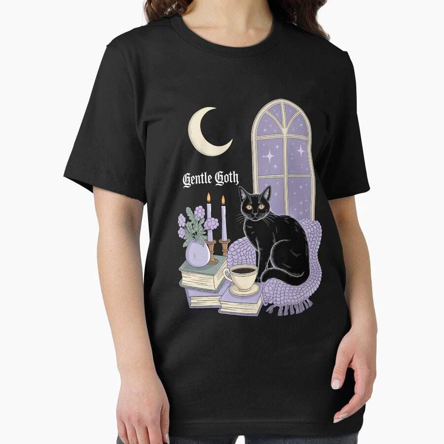 Gentle Goth Cozy Cat Moonlight Sanctuary by MooonTees T-Shirts, Hoodie, Sweatshirt | BlankRebels.com (Image 2)
