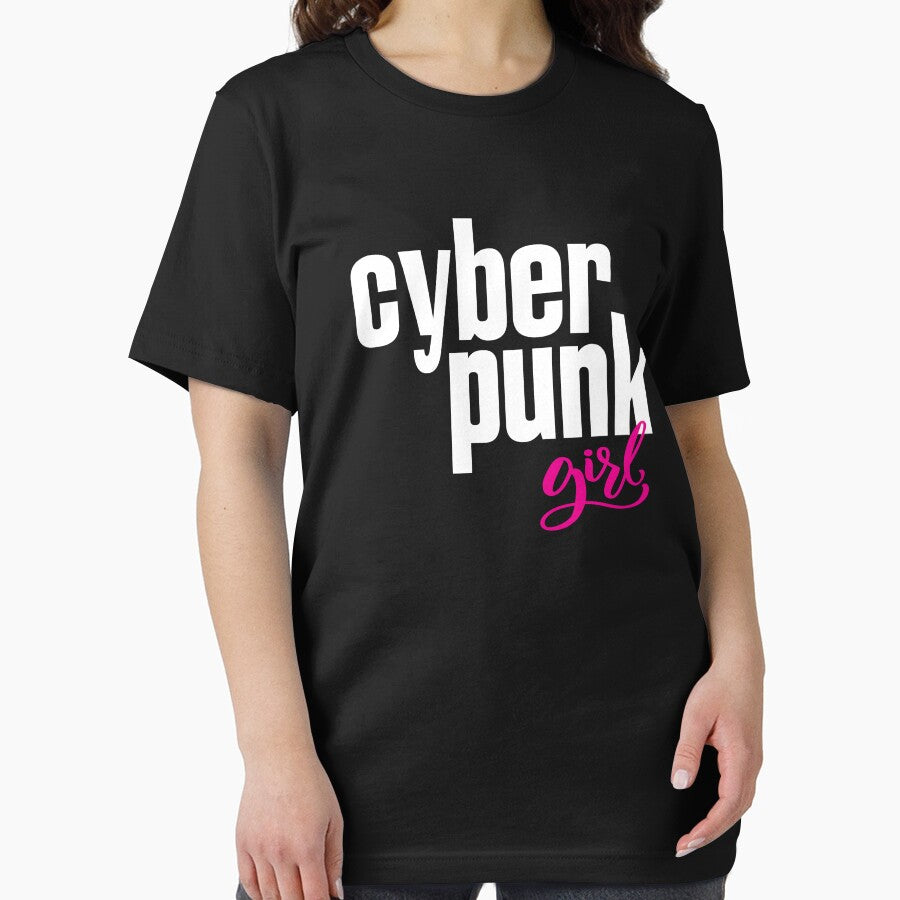 Cyberpunk Girl Robot Cyberpunk Art. Portrait of Biomechanical Soldier, People of Future by ProjectX23 T-Shirts,... (Image 2)