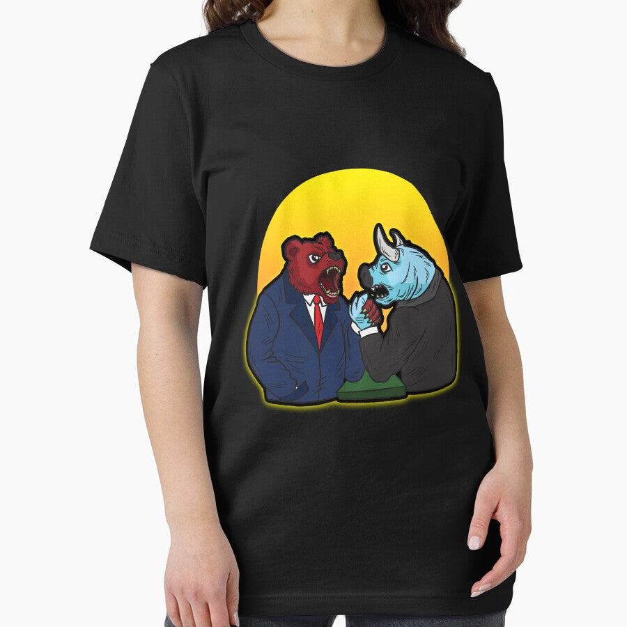 Stock Market Humor Bearish Bullist Armwrestling by Moonpie90 T-Shirts, Hoodie, Sweatshirt | BlankRebels.com (Image 2)