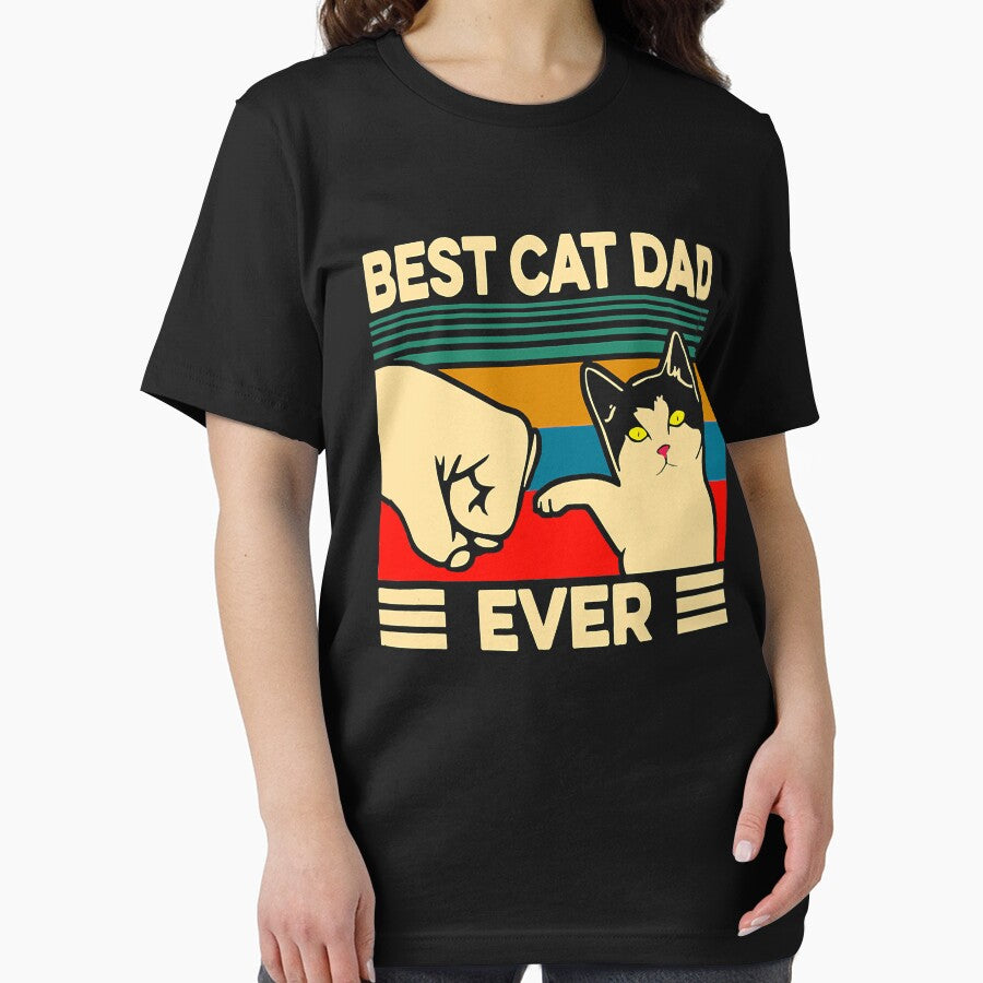 Best Cat Dad Ever Vintage Men Bump Fit Fathers by Leon-Alexander T-Shirts, Hoodie, Sweatshirt | BlankRebels.com (Image 2)