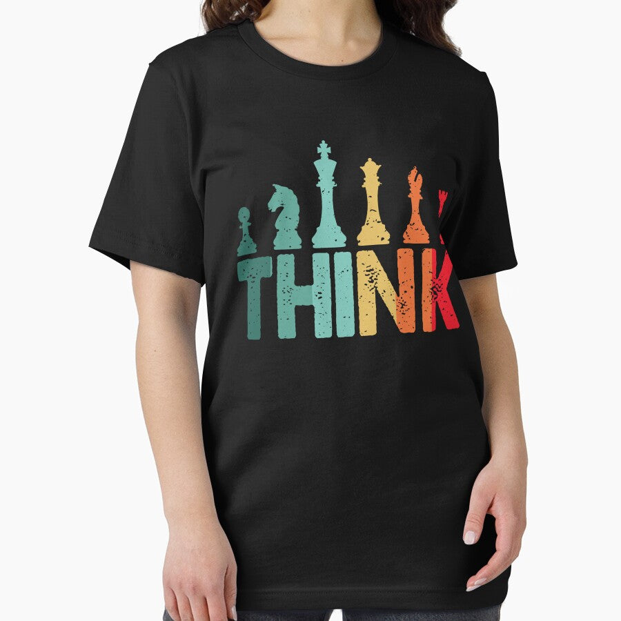 Think Retro Vintage Chess Pieces Player Gifts Chess Coach by jingdomdesgine T-Shirts, Hoodie, Sweatshirt (Image 2)