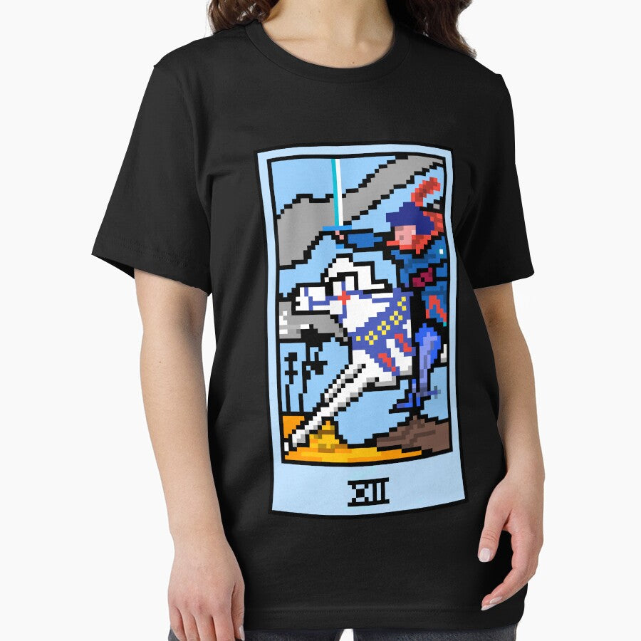 Wait Is This Pixel Art Tarot? Black Minor Arcana 'Knight Swords' ( Stickers Other Accessories) T-Shirts, Hoodie, Sweatshirt