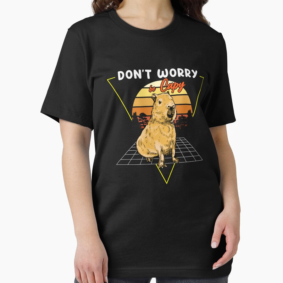 Capy Vintage 80s Vaporwave Aesthetic Style, Capybara Retro by buy-on-demand T-Shirts, Hoodie, Sweatshirt (Image 2)