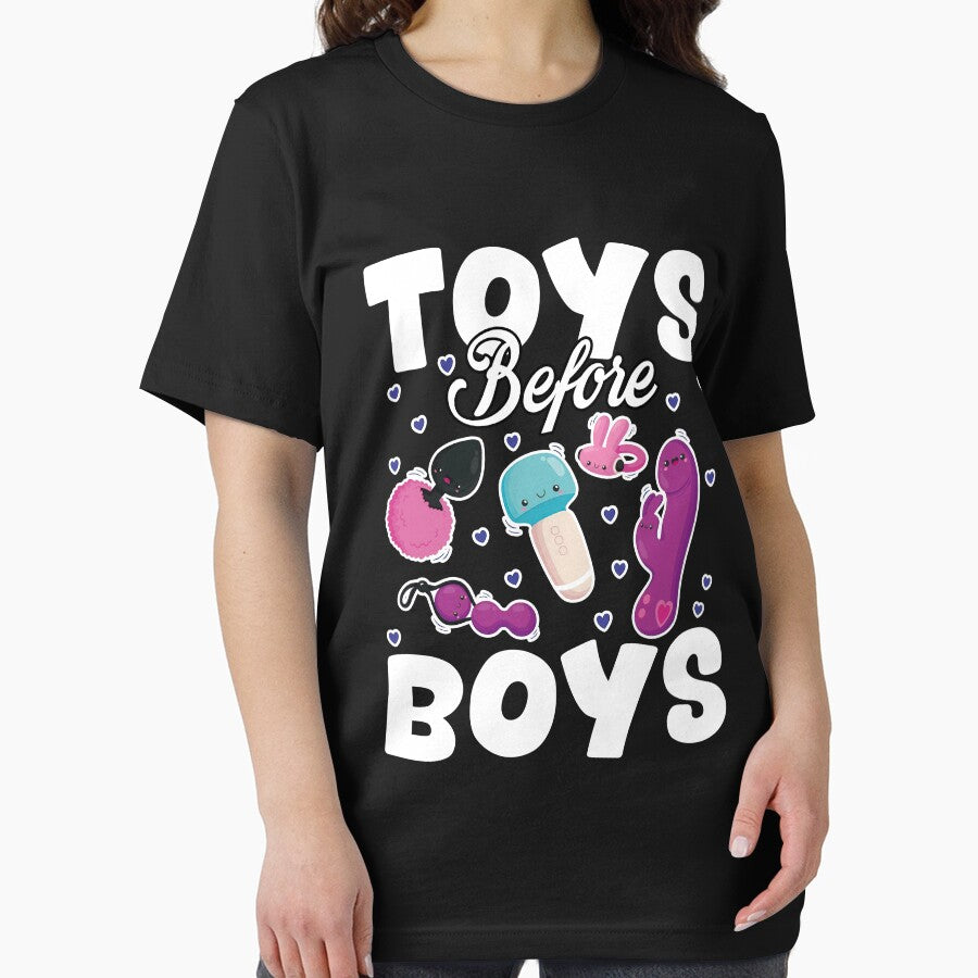 Toys Before Boys Funny Adult Humor Women's Embarrassing T-Shirt ltsp by SandraKinardS