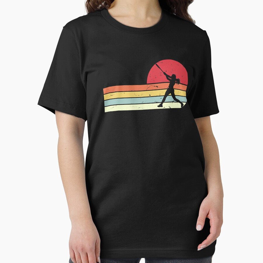 Vintage Retro Style Softball Baseball Batting For Women Girls by MichelSorour T-Shirts, Hoodie, Sweatshirt (Image 2)