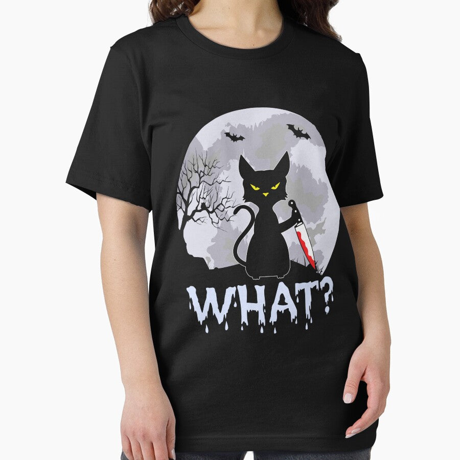 Cat What Halloween Funny Black Cat by DNW-art T-Shirts, Hoodie, Sweatshirt | BlankRebels.com (Image 2)