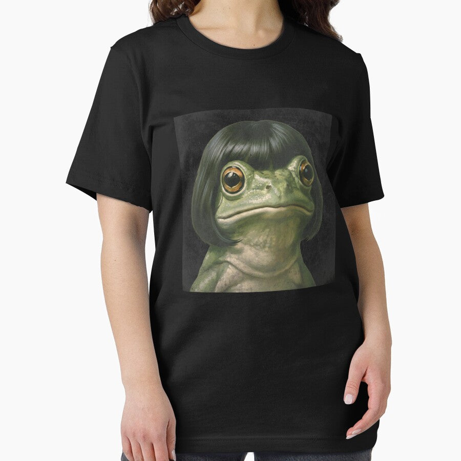 Frog with Bob Haircut Meme Funny Frog Art by MotivaChic